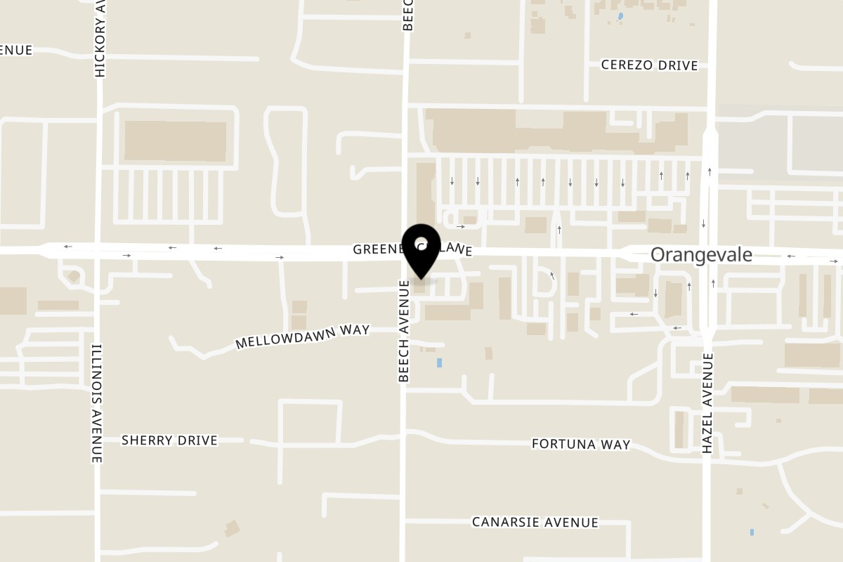 Map showing the location of Hot Off the Griddle Orangevale on 8800 Greenback Lane in Orangevale
